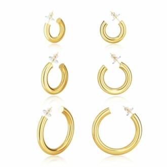 DEARMAY Gold Hoop Earrings