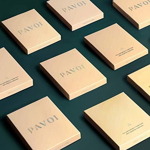 PAVOI branded boxes arranged on a dark surface.